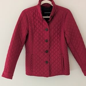 Lands' End Women's Puffer Jacket - Deep Red